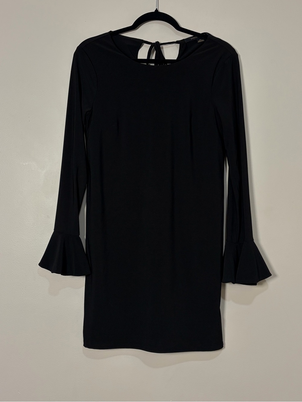 Cynthia Steffe | Black shift dress Women’s size S bell sleeves stretch lined